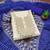white chanderi silk embroidered dress material