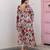 pink floral printed kurta with Palazzo & dupatta