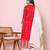 red ethnic motifs printed panelled kurta with Palazzo & dupatta