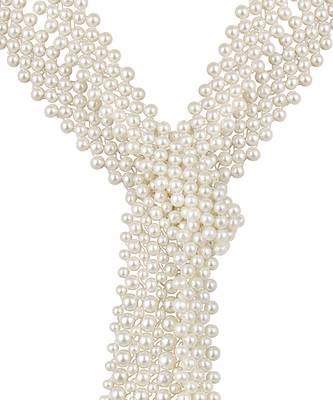 Gold plated kundan pearl necklace 4