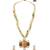 Gold plated kundan multicolor stones necklace set