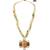 Gold plated kundan multicolor stones necklace set