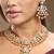 Gold plated kundan necklace set
