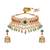 Gold plated kundan green stones choker necklace set