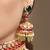 Gold plated kundan green stones choker necklace set