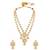 Gold plated kundan necklace set