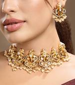 Gold plated Temple necklace set