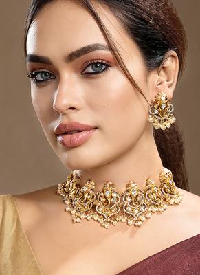 Gold plated Temple necklace set 2