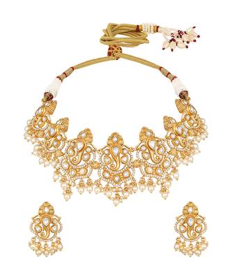 Gold plated Temple necklace set 3