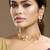 Gold plated kundan choker necklace set