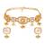 Gold plated kundan choker necklace set