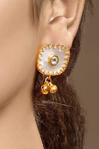 Gold plated kundan choker necklace set