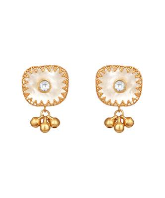 Gold plated kundan choker necklace set 5