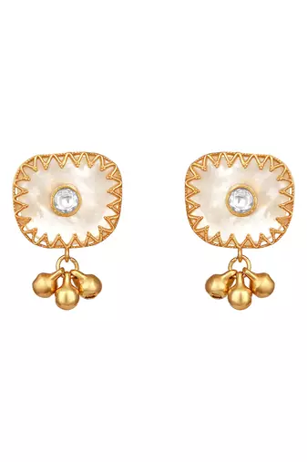 Gold plated kundan choker necklace set