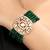 Gold plated kundan green stones bracelet