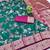 rama green silk blend paithani saree with woven banarasi