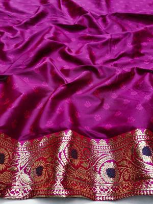 rama green silk blend banarasi saree with woven work 2