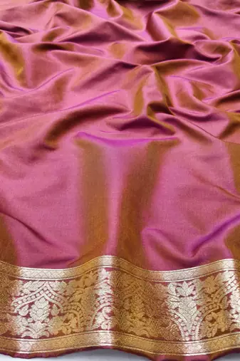 wine silk blend paithani saree with woven work