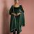 dark green velvet kurta set