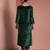 dark green velvet kurta set