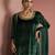 dark green velvet kurta set
