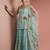 light blue georgette gotta applique sharara set