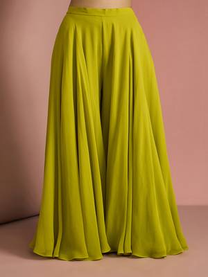 lime green crepe sharara set 4
