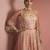 peach georgette with heavy gota work sharara cape set
