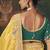 Yellow zari woven silk blend embroidered saree for wedding wear