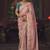 Pink zari woven silk blend embroidered saree for wedding wear