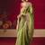 Green fancy fabric embroidered thread work classic saree