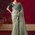 Sea green fancy fabric embroidered work saree