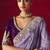 Lavender fancy fabric embroidered thread work classic saree