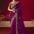 Purple fancy fabric embroidered work saree
