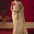 Beige fancy fabric embroidered thread work classic saree