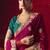 Rani pink fancy fabric embroidered thread work classic saree
