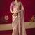 Light pink fancy fabric embroidered thread work classic saree