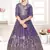  Purple Tie And Die Shimmer Embroidery Gown Dress