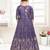  Purple Tie And Die Shimmer Embroidery Gown Dress