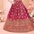  Pink Banarasi Jacquard Zari Weaving Readymade Lehenga Choli for girls 
