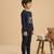 Boys cotton navy blue twinkle stars printed nightsuit