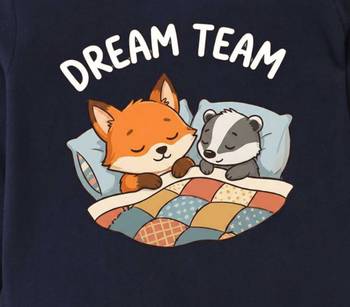 Boys cotton navy blue bedtime buddies printed nightsuit 5