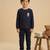 Boys cotton navy blue cute sloth boba printed nightsuit