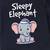 Boys cotton navy blue sleepy baby elephant printed nightsuit