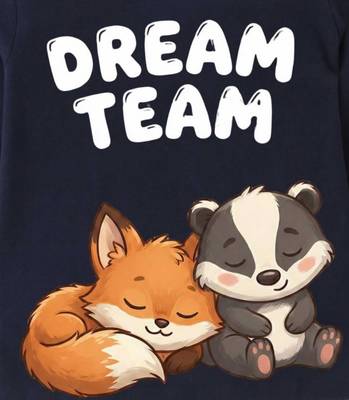 Boys cotton navy blue best friends dream printed nightsuit 5