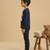 Boys cotton navy blue space explorer printed nightsuit
