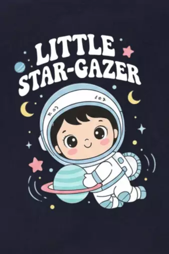 Boys cotton navy blue space explorer printed nightsuit