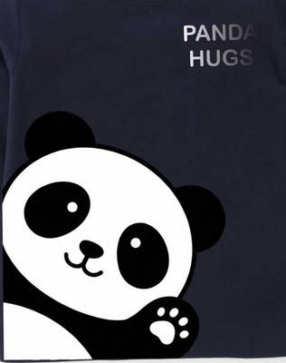 Boys cotton navy blue panda hugs printed nightsuit 5