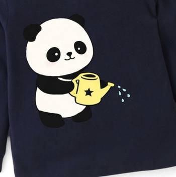 Boys cotton navy blue kind days panda printed nightsuit 5