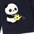 Boys cotton navy blue kind days panda printed nightsuit